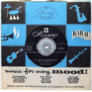 Chuck Miller Vinyl 45 The House Of Blue Lights / Can't Help Wonderin' VG+ Rock